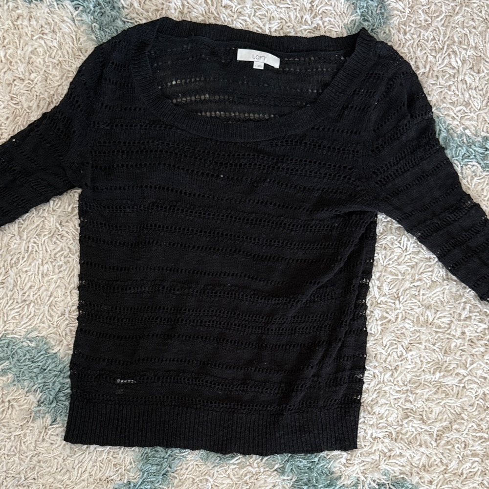 LOFT Textured Black Women's Sweater